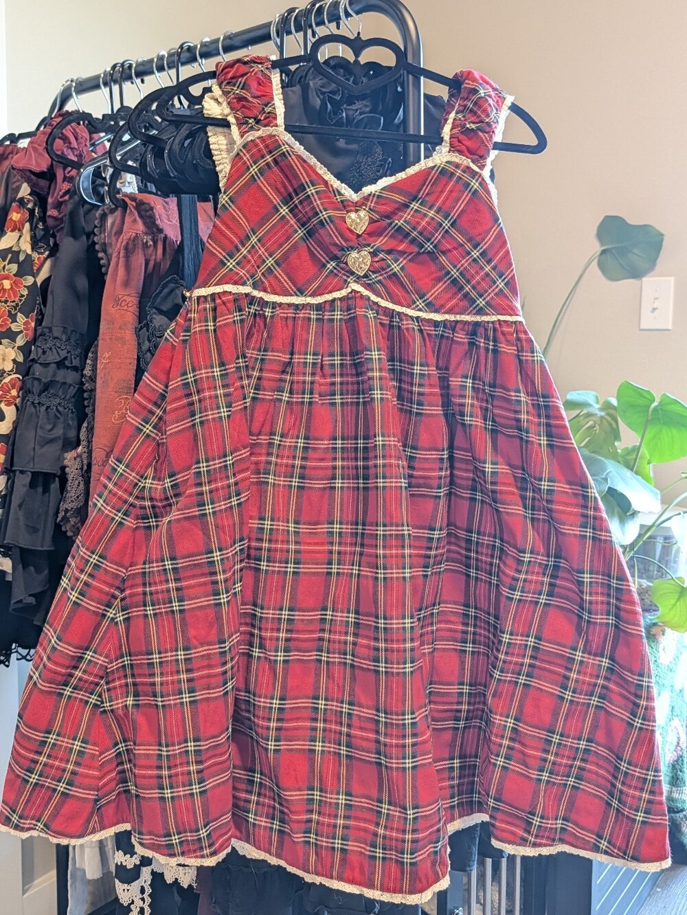 Red Tartan Lolita JSK Dress